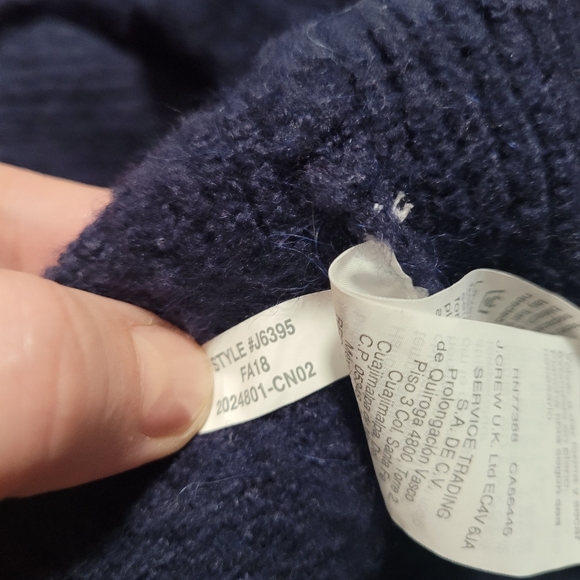 J. Crew Navy Long Double-Breasted Cardigan Sweater size S - Picture 10 of 13